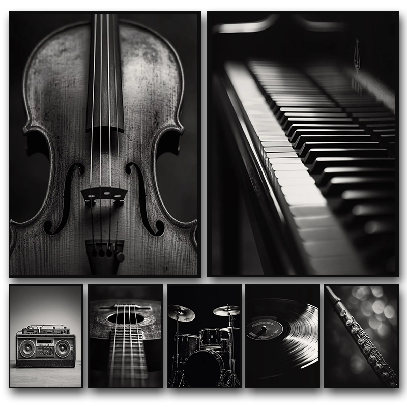 Picture Of Musical Instrument - ملصقات تصوير آلات موسيقية كلاسيكية، مطبوعات