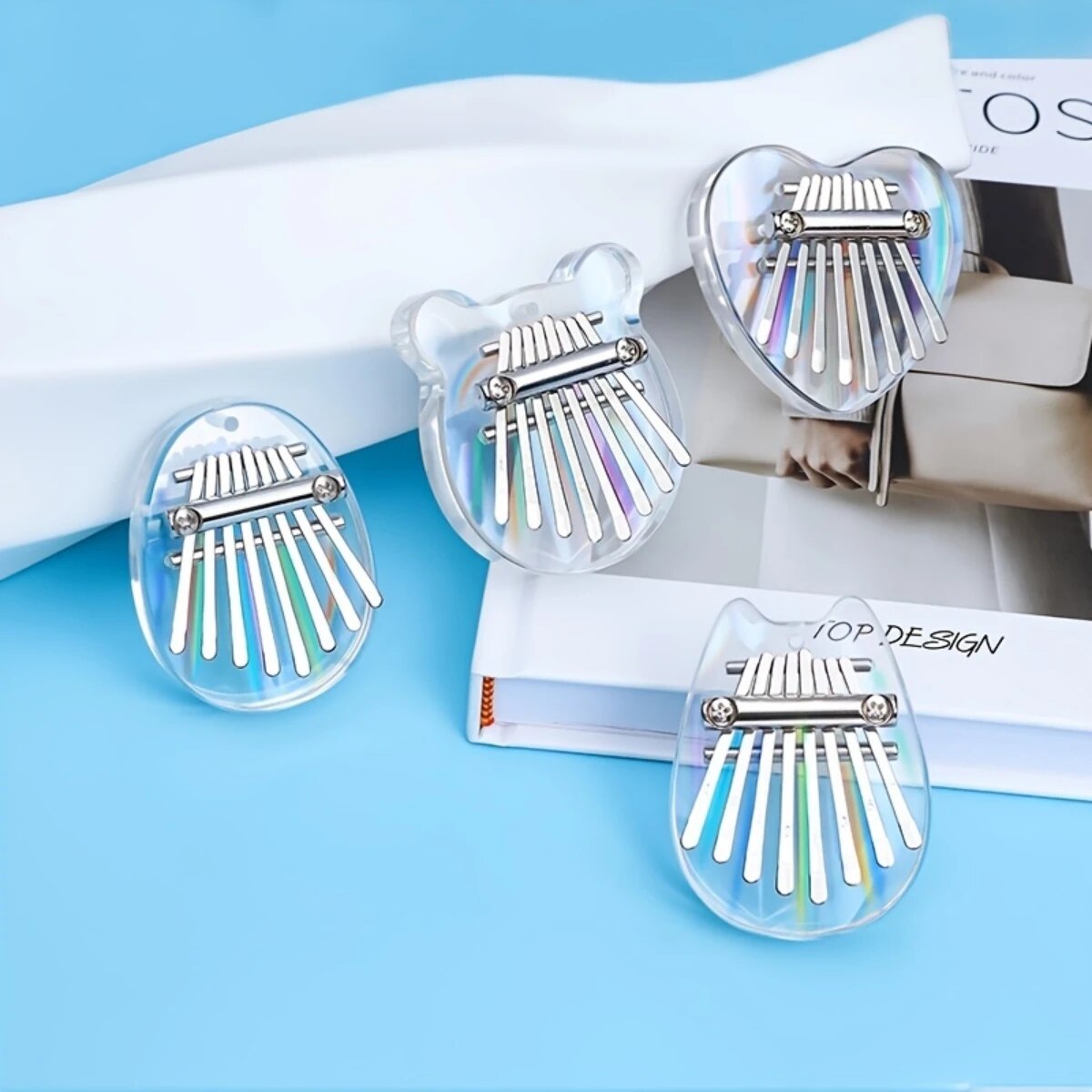 Musical Instrument African - Miwayer-mini kalimba 8 مفاتيح ، لون