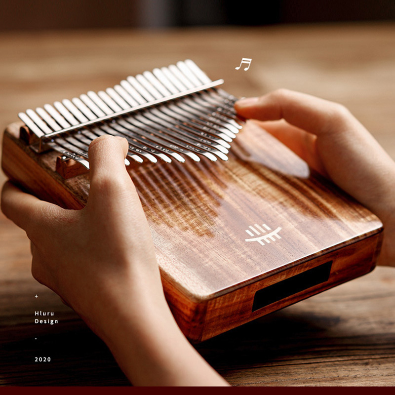Musical Instrument For Beginners - Hluru-بيانو إبهام خشبي صلب بالكامل ،