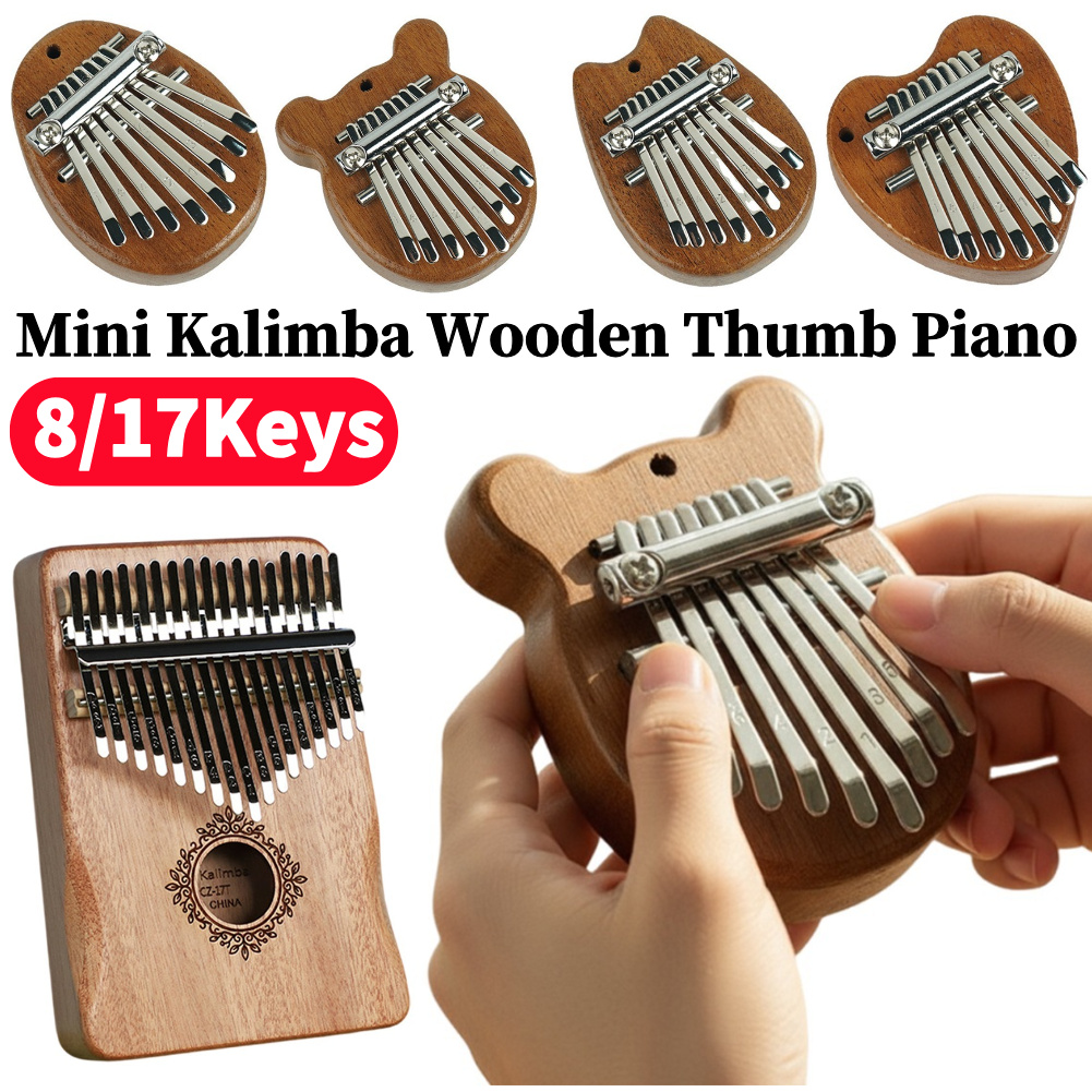 Musical Instrument For Beginners - آلة كاليمبا خشبية صغيرة بـ 8/17
