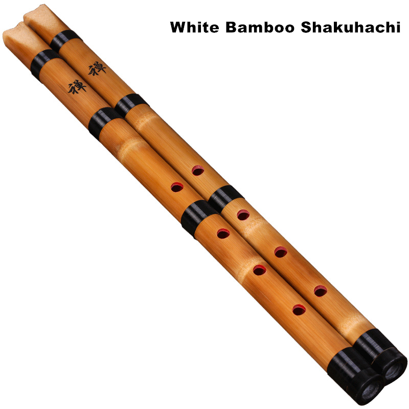 Musical Instrument In Chinese - اليدوية الخيزران الأبيض الطبيعي شاكواتشي تشيبا