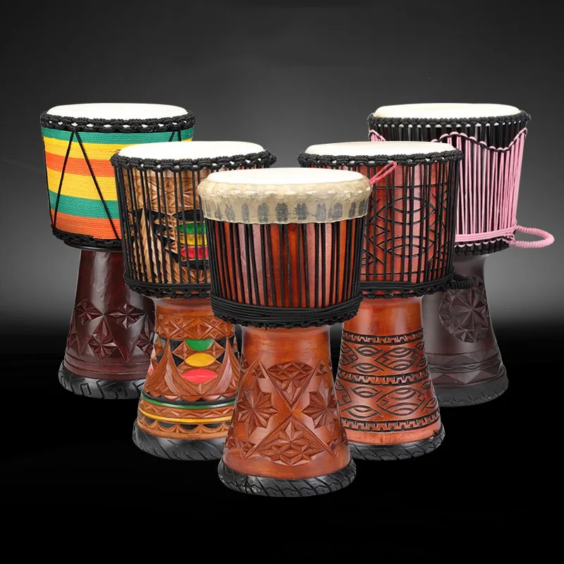 Musical Instrument African - 12 بوصة Djembe الماهوجني الأفريقي طبل