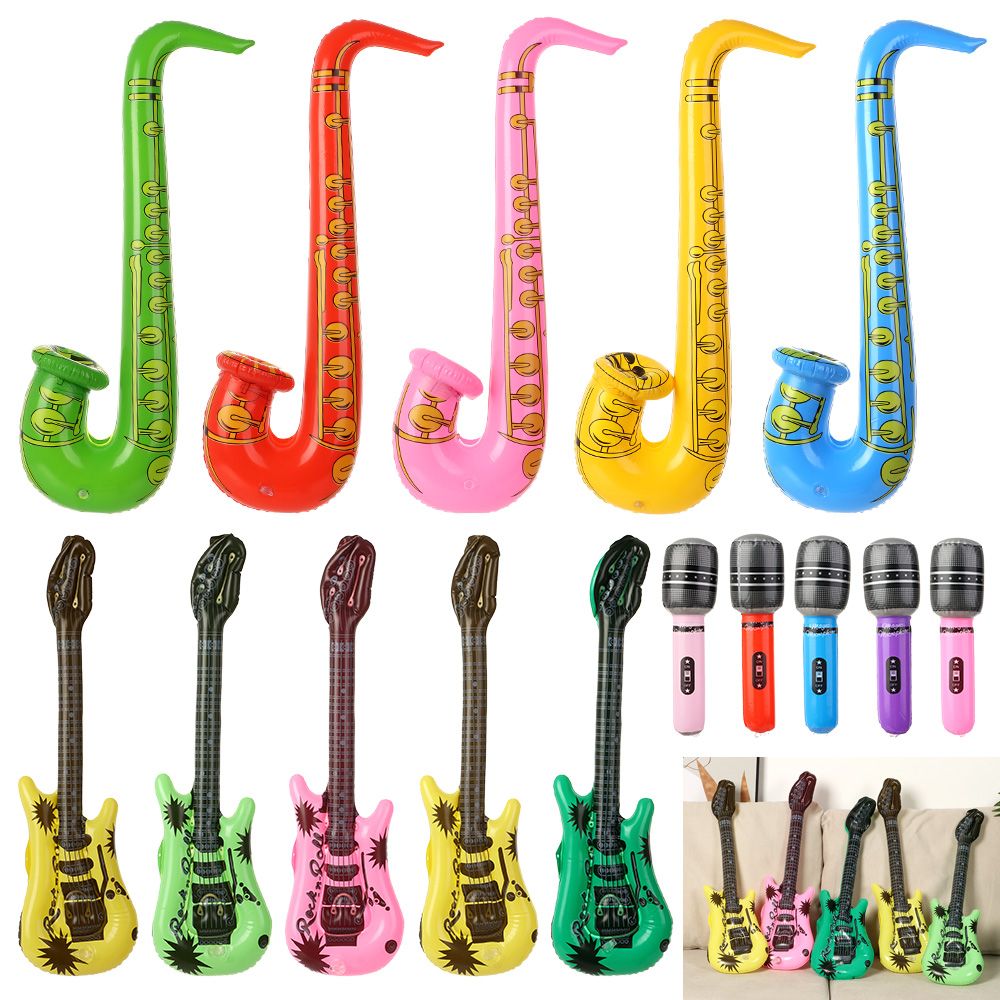 Musical Instrument You Blow - 5 غيتارات، 5 ساكسفونات، 5 ميكروفونات،