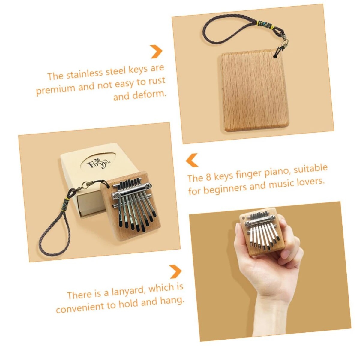 Miwayer-Mini Kalimba 8 بيانو إ - مراجعة Musical Instrument African وسعره