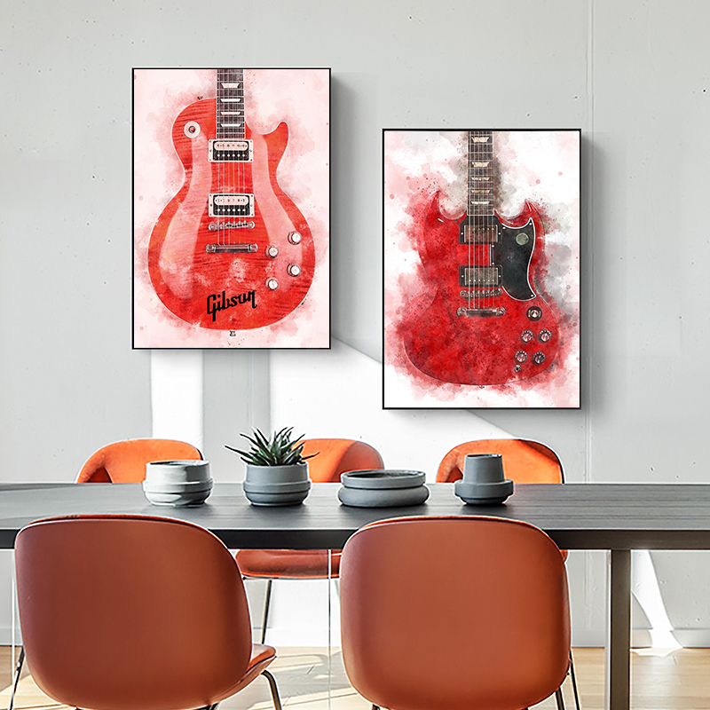 Paintings موسيقى الروك الغيتار - مراجعة Picture Of Musical Instrument وسعره