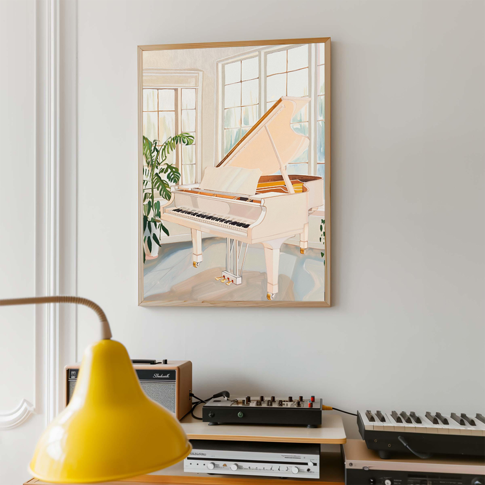 ملصق فني موسيقي بتصميم عتيق، ط - مراجعة Picture Of Musical Instrument وسعره