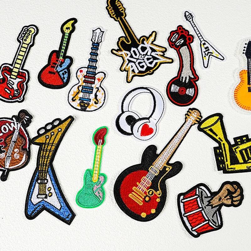 شارة غيتار مُطَّرزة لحقيبة الظ - مراجعة Picture Of Musical Instrument وسعره