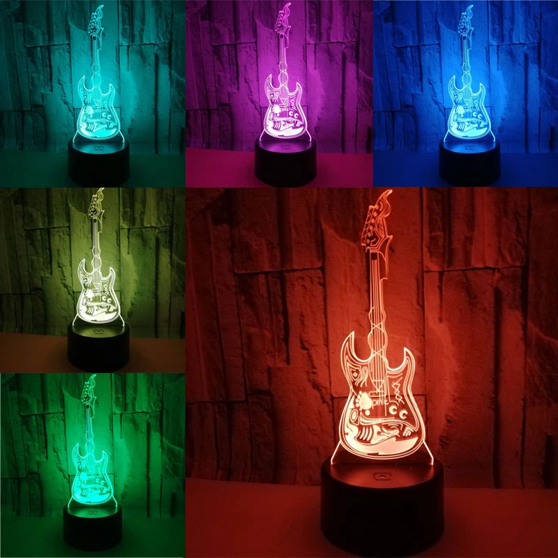 ضوء ليلي وهمي ثلاثي الأبعاد US - مراجعة Musical Instrument No Touch وسعره