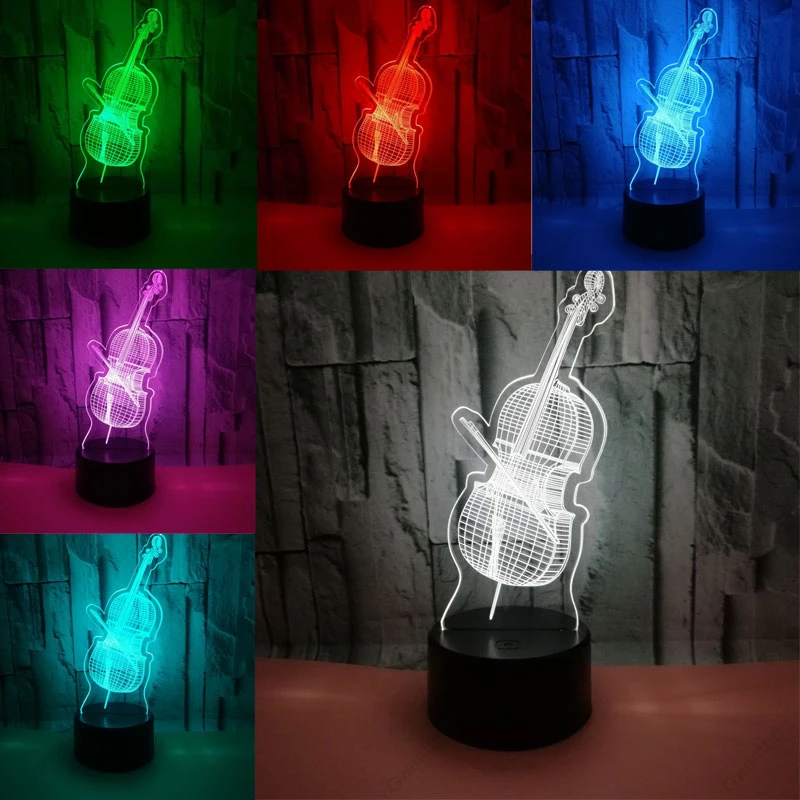 ضوء ليلي وهمي ثلاثي الأبعاد US - مراجعة Musical Instrument No Touch وسعره