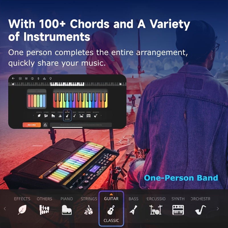 بيانو رقمي ذكي أنيق مزود بإضاء - مراجعة Musical Instrument No Touch وسعره